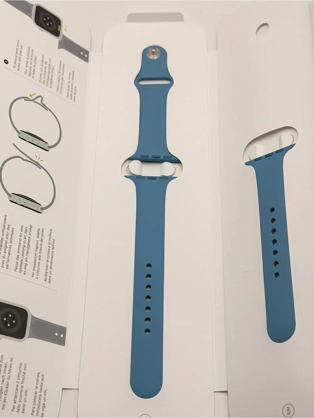 Apple Watch Band Northen Blue Sports Band, OEM, new, S/M & M/L